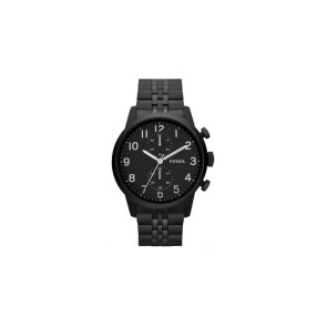 Watch strap Fossil FS4877 Stainless steel Black 22mm
